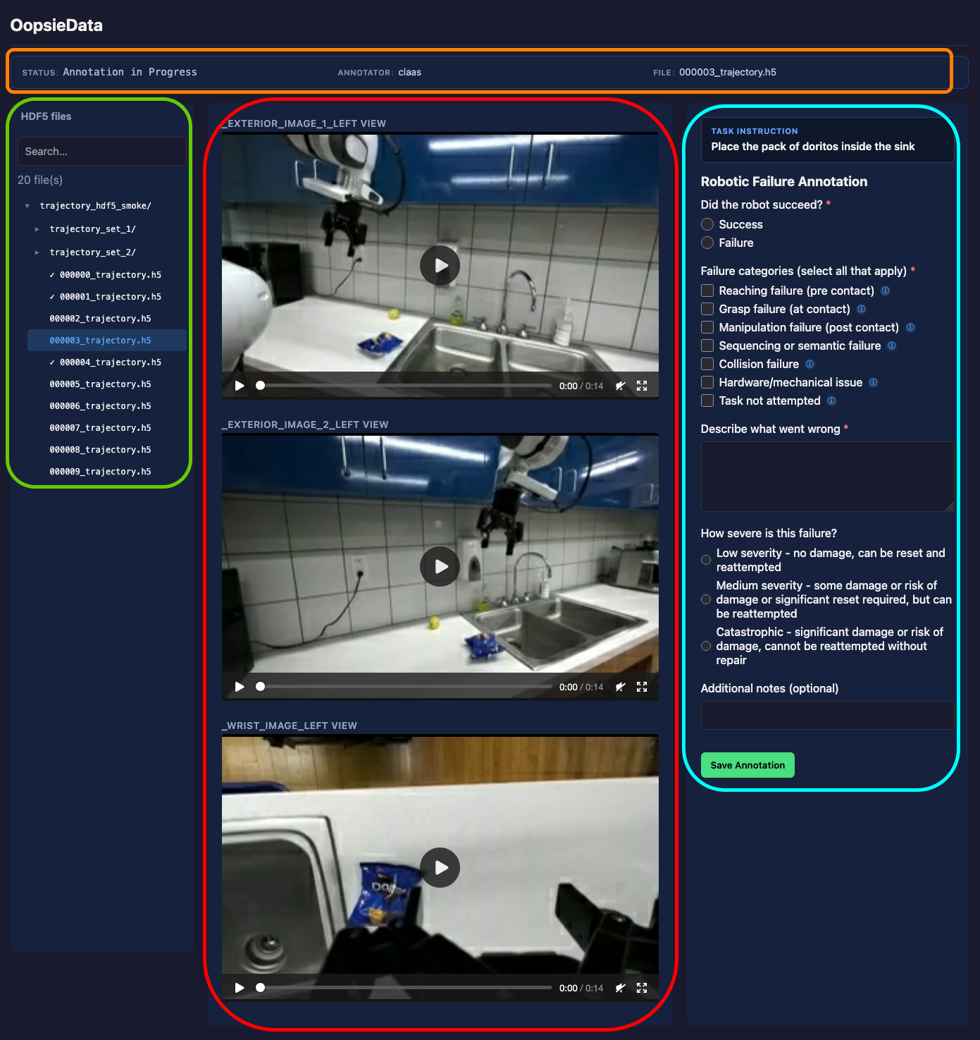 Annotation tool overview